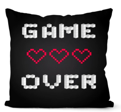 Povlak na polštář GAME OVER 45x45cm