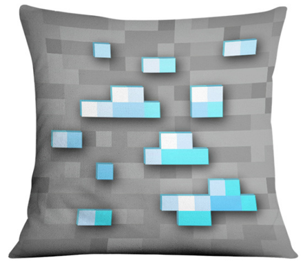 Povlak na polštář Minecraft Diamond ore 45x45