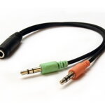 AV kabel 3.5mm samice na 2x3.5mm samec Audio 