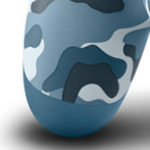 PS4 bezdrátový ovladač s modrou kamufláží