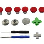 Sada 11 ks kovových vyměnitelných gripů pro ovladač XBOX ONE / SLIM - červená